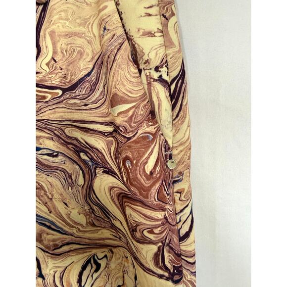 Scotch & Soda Pink Marble Print Pants Edie Wide Leg Size 29, Silk Satin Feel - Picture 7 of 7